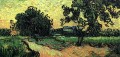 Paysage avec le château d’Auvers au coucher du soleil Vincent van Gogh